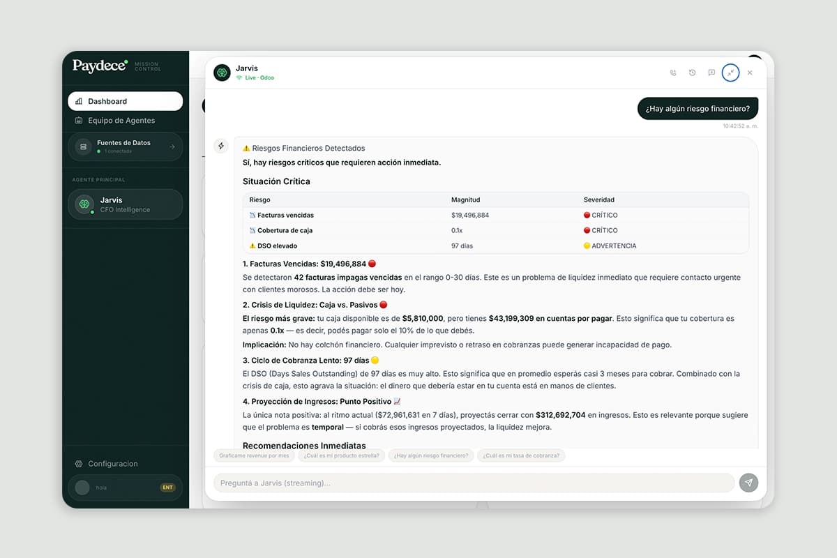 Interfaz conversacional para consultas financieras en tiempo real